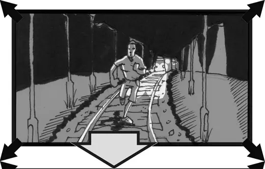 Autumn In My Street: storyboard, running on the tracks