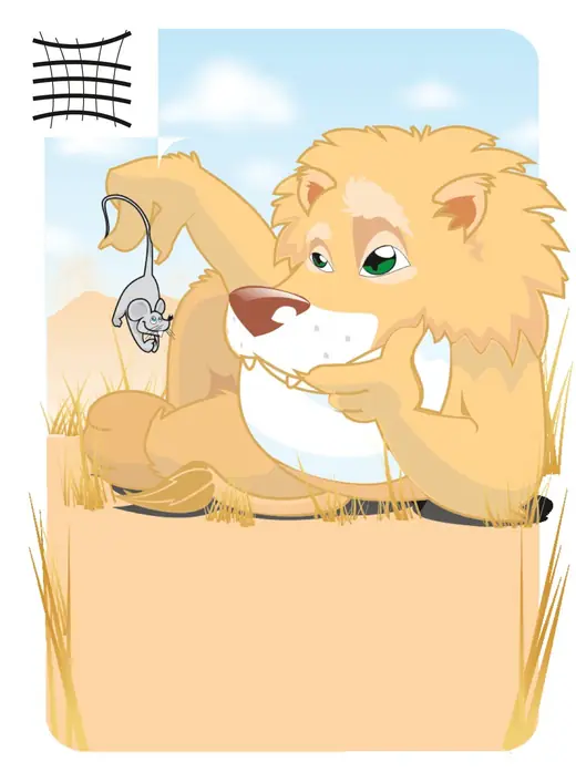 Basne na kartama: card, the lion and the mouse