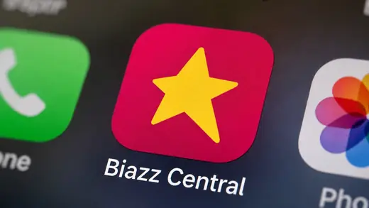 Biazz: the Biazz Central app icon on a phone home screen