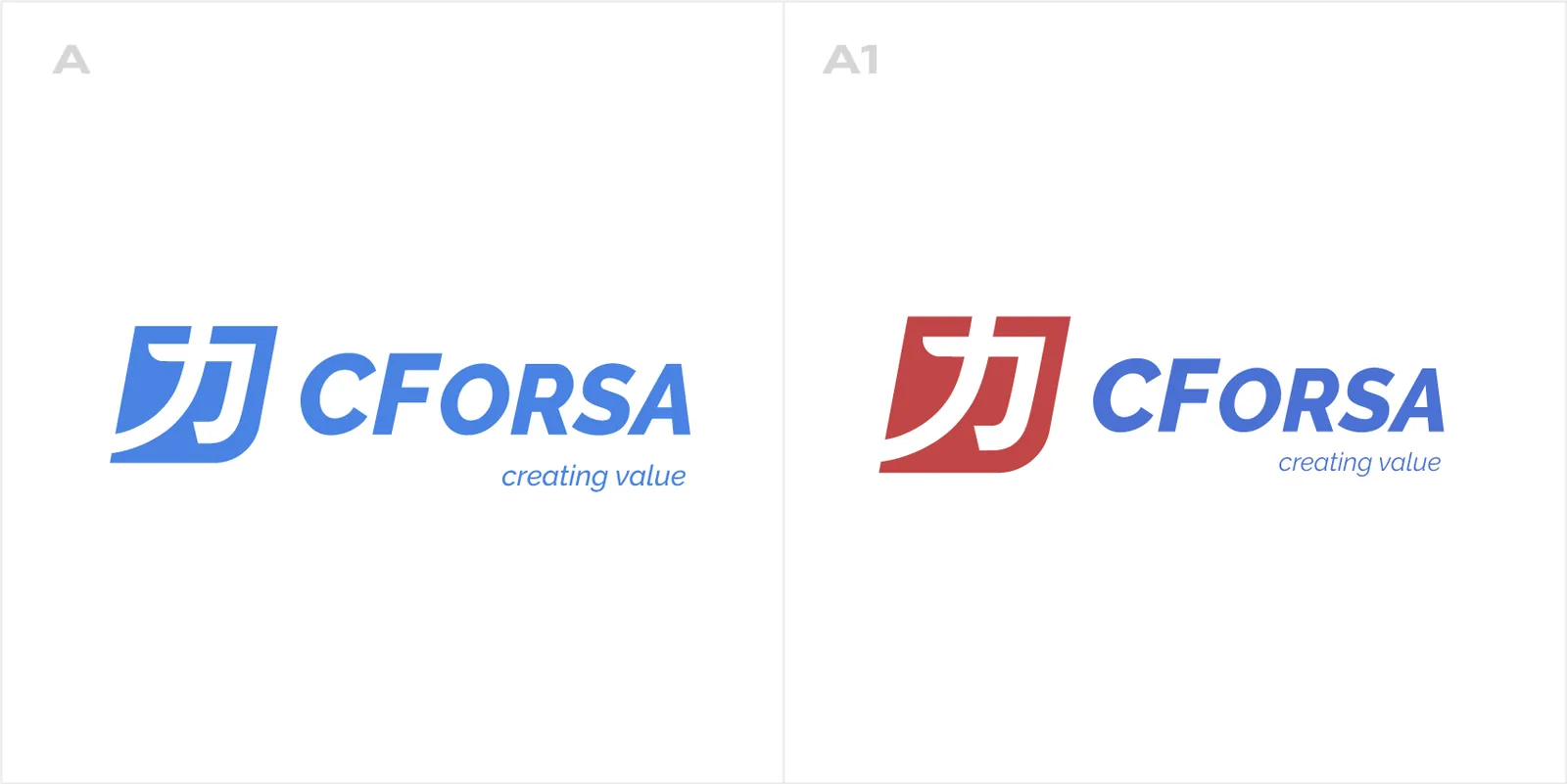 CForsa: two CForsa logo versions, A and A1