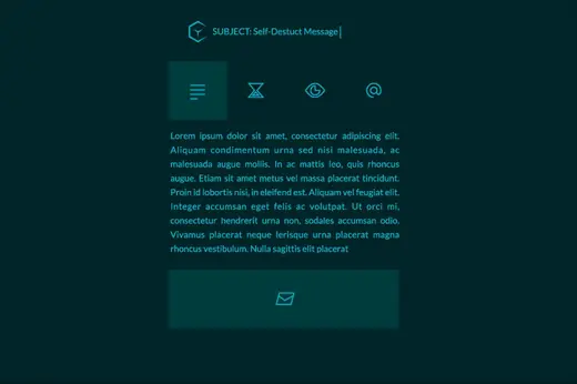 Cryptext.me: message text screen