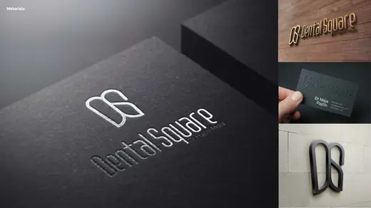 Dental Square: stationery and wood mockups