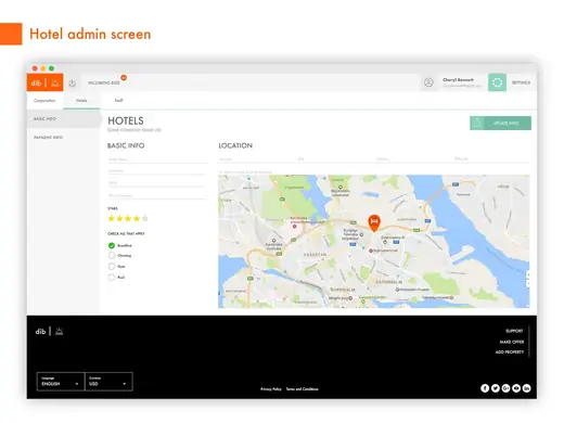 dib Hotels, Web App