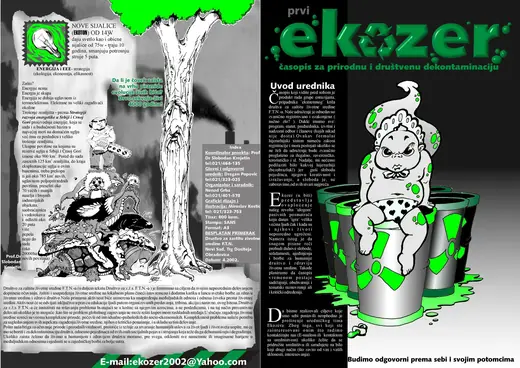 Ekozer Magazine: first issue, outer spread with cover