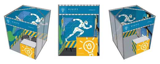Epam / Vivify Ideas: Alternative booth design with the runner character