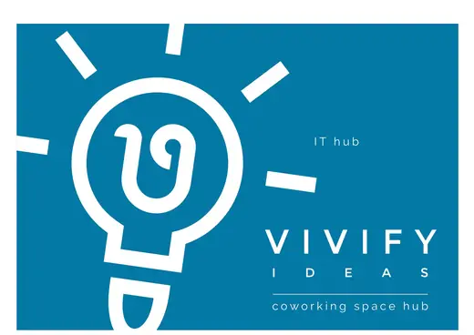 Epam / Vivify Ideas: Sign for the Vivify Ideas IT hub coworking space