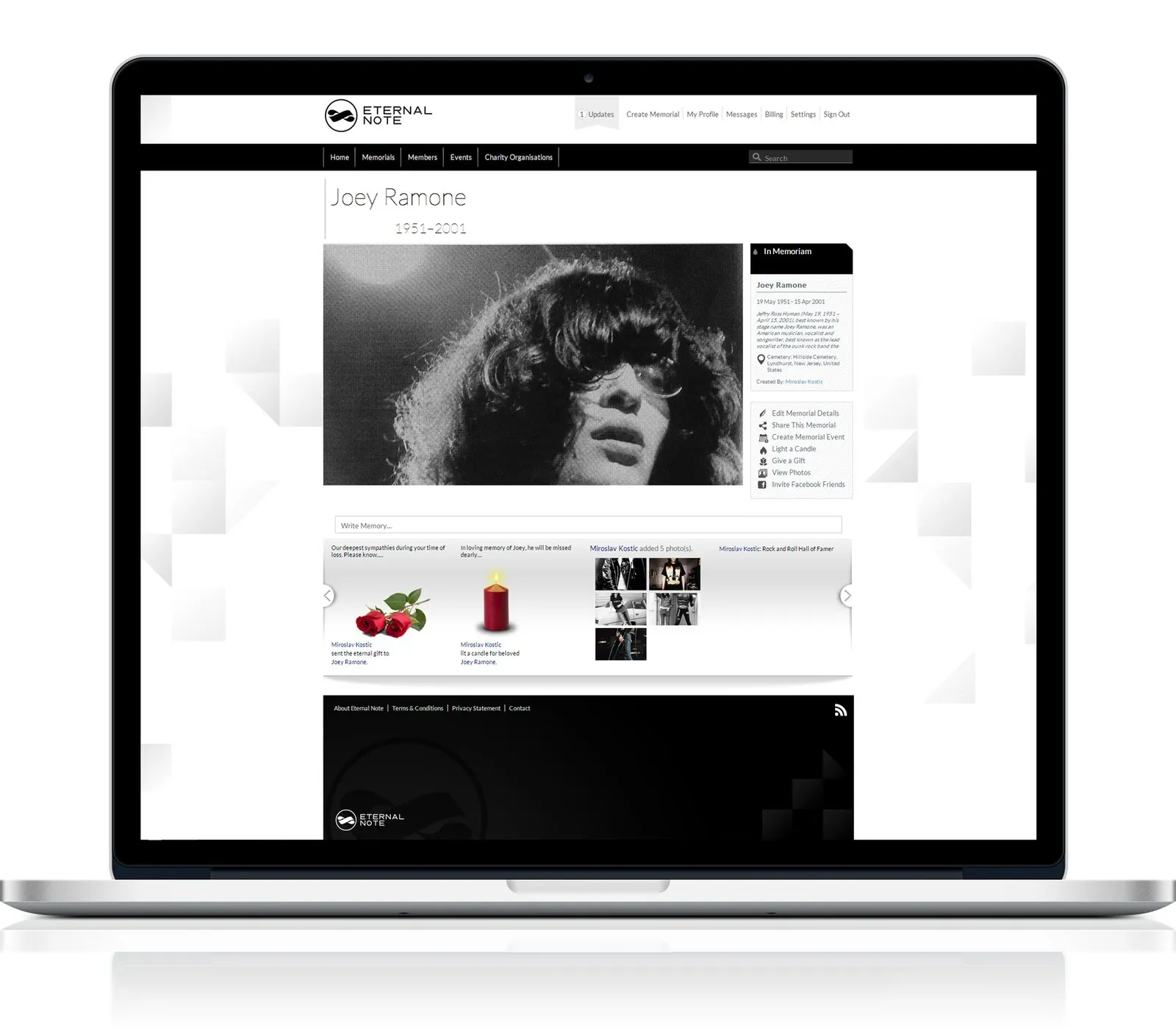 Eternal Note, Web App