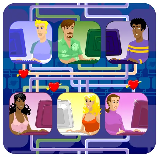 Fanatic Studio: online dating illustration
