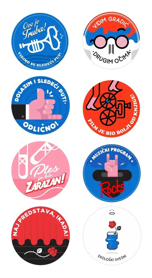 Festival uličnih svirača: sticker sheet for print