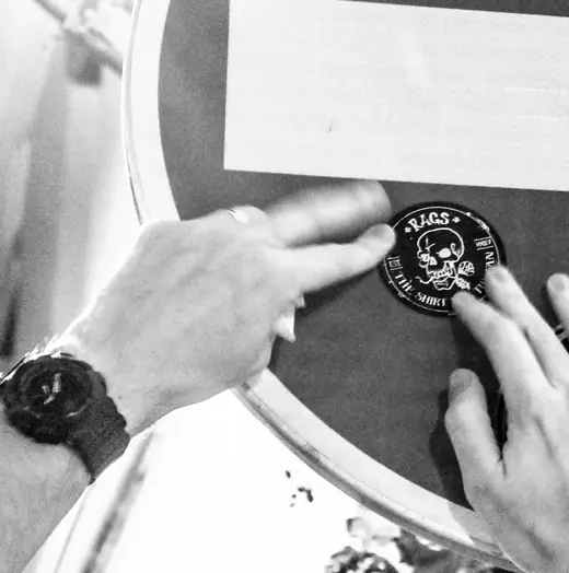 Festival uličnih svirača: sticker applied at the festival, photo