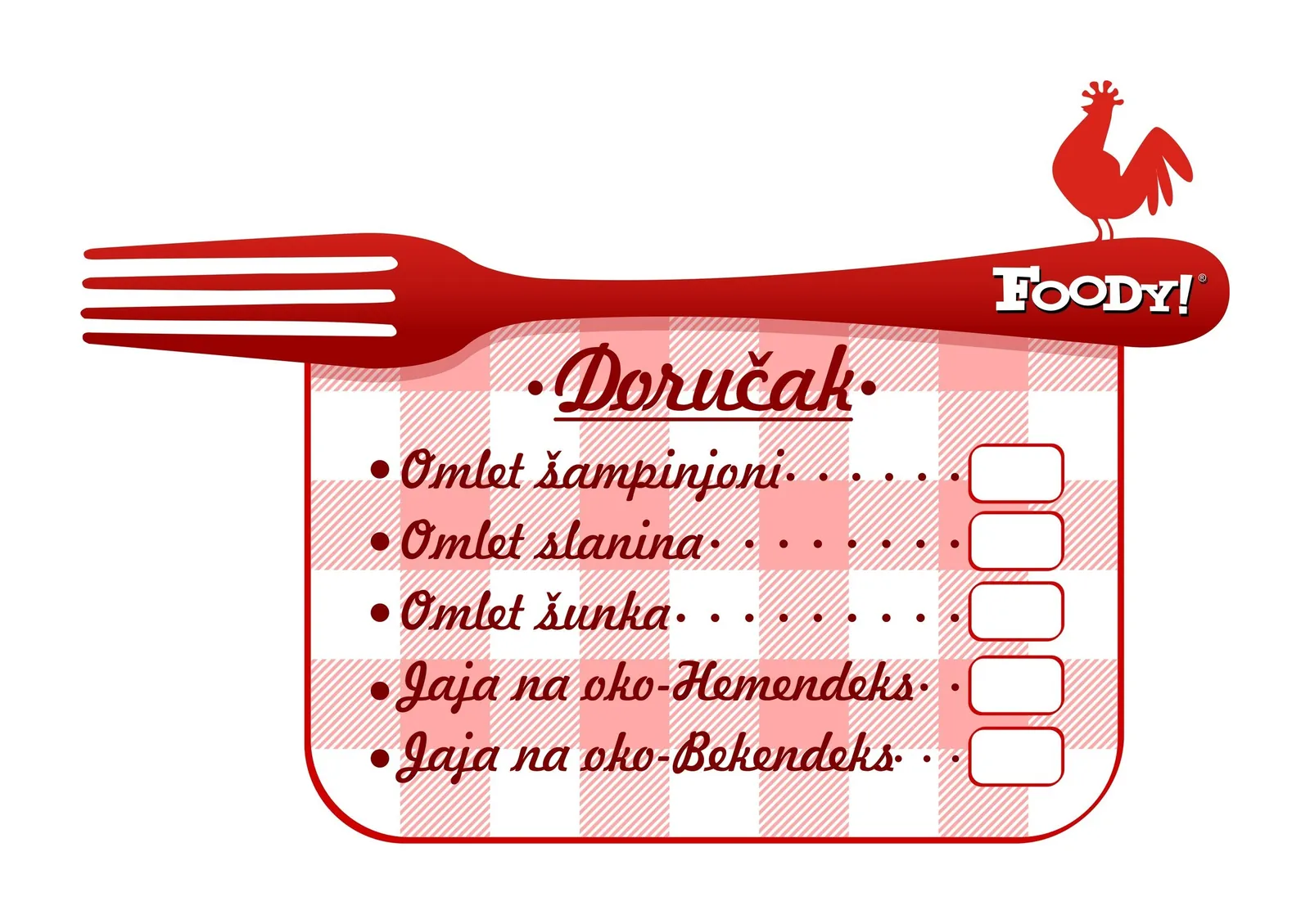 Foody! Restaurants: breakfast menu board