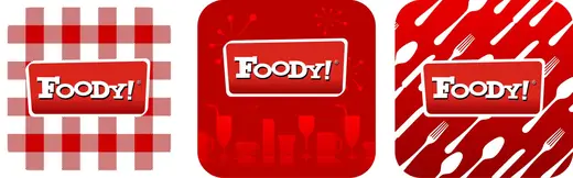 Foody! Restaurants: glass coasters