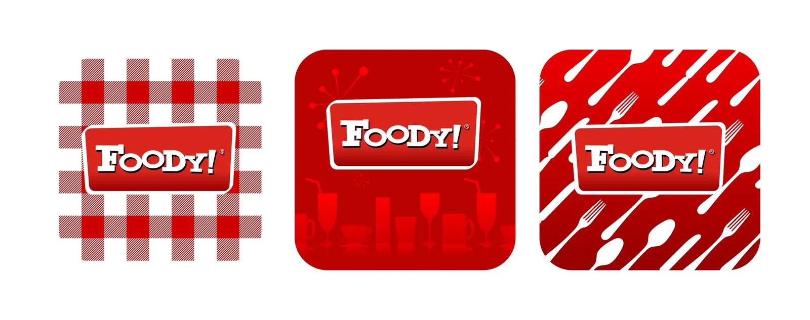 Foody! Restaurants: glass coasters