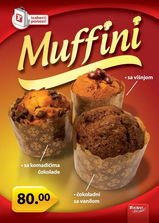 Foody! Restaurants: Foody! menu card, muffins