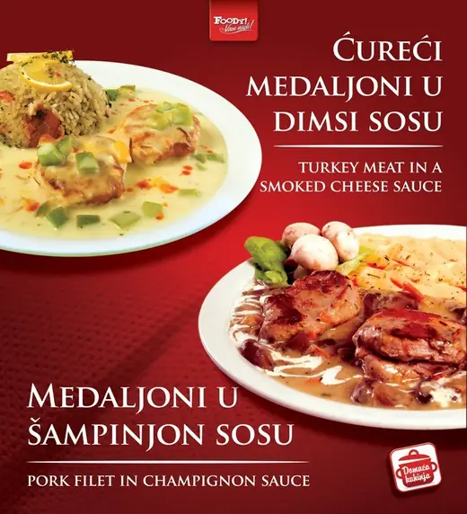 Foody! Restaurants: Foody! poster: turkey medallions and pork fillet