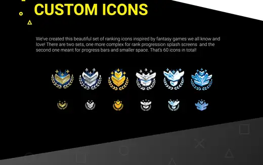 HeroCast: custom rank icon set