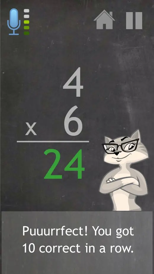 Keen Research Cats: app screen with the cat character
