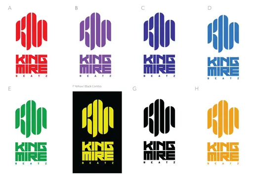 King Mire: colour options for the chosen mark