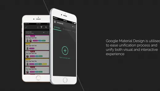 GIF showing two mobile screens