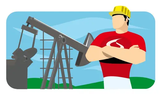 My NIS Magazine: Oil worker by a pump jack, issue 23