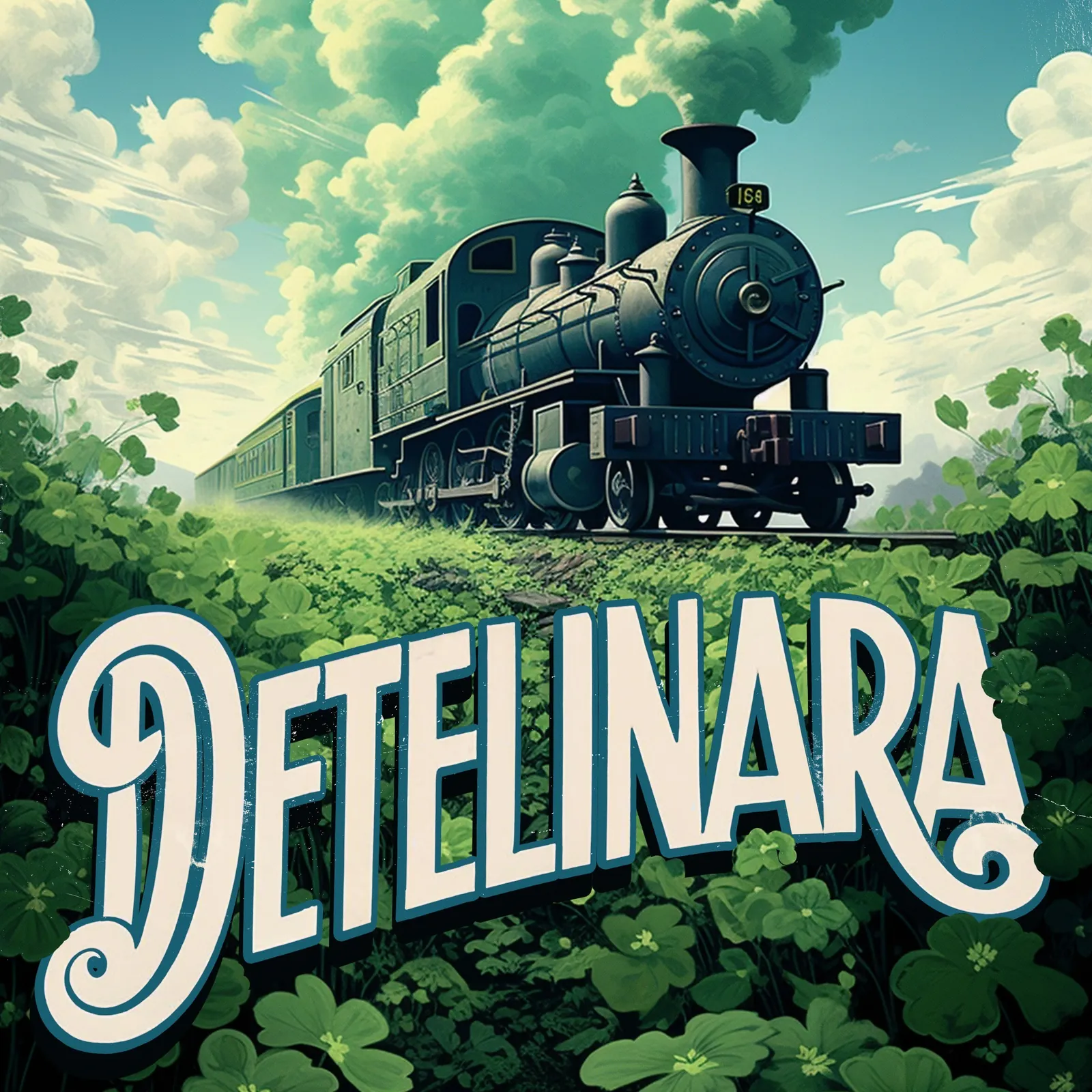 Neusatz: Detelinara poster: a steam train running through clover
