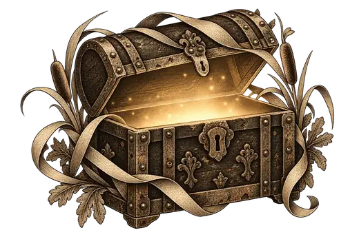 Illustration: an open treasure chest