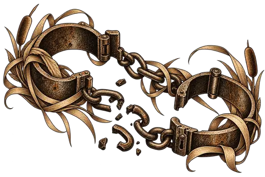 Illustration: broken shackles