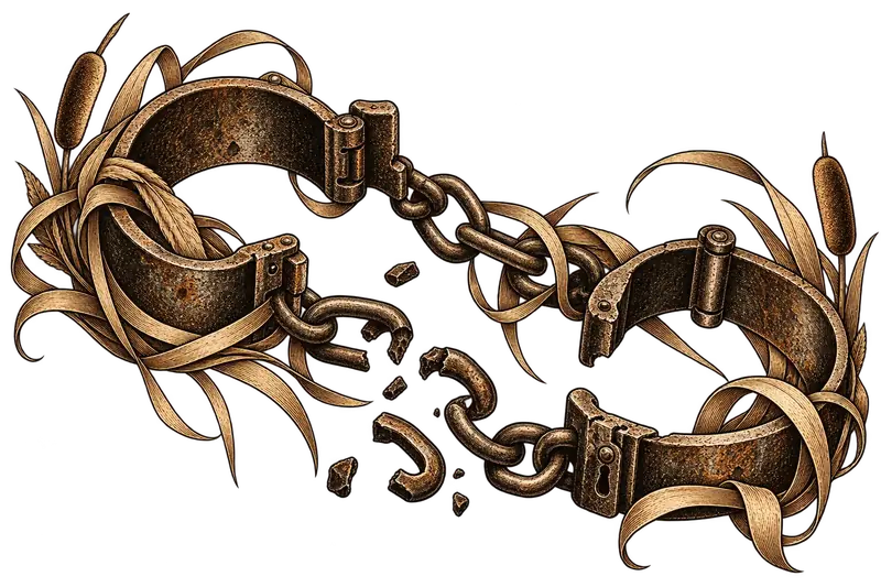 Illustration: broken shackles