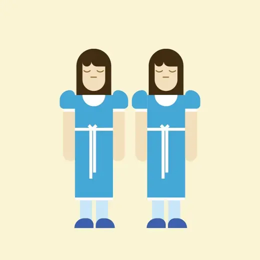 vector illustration of girls from shining