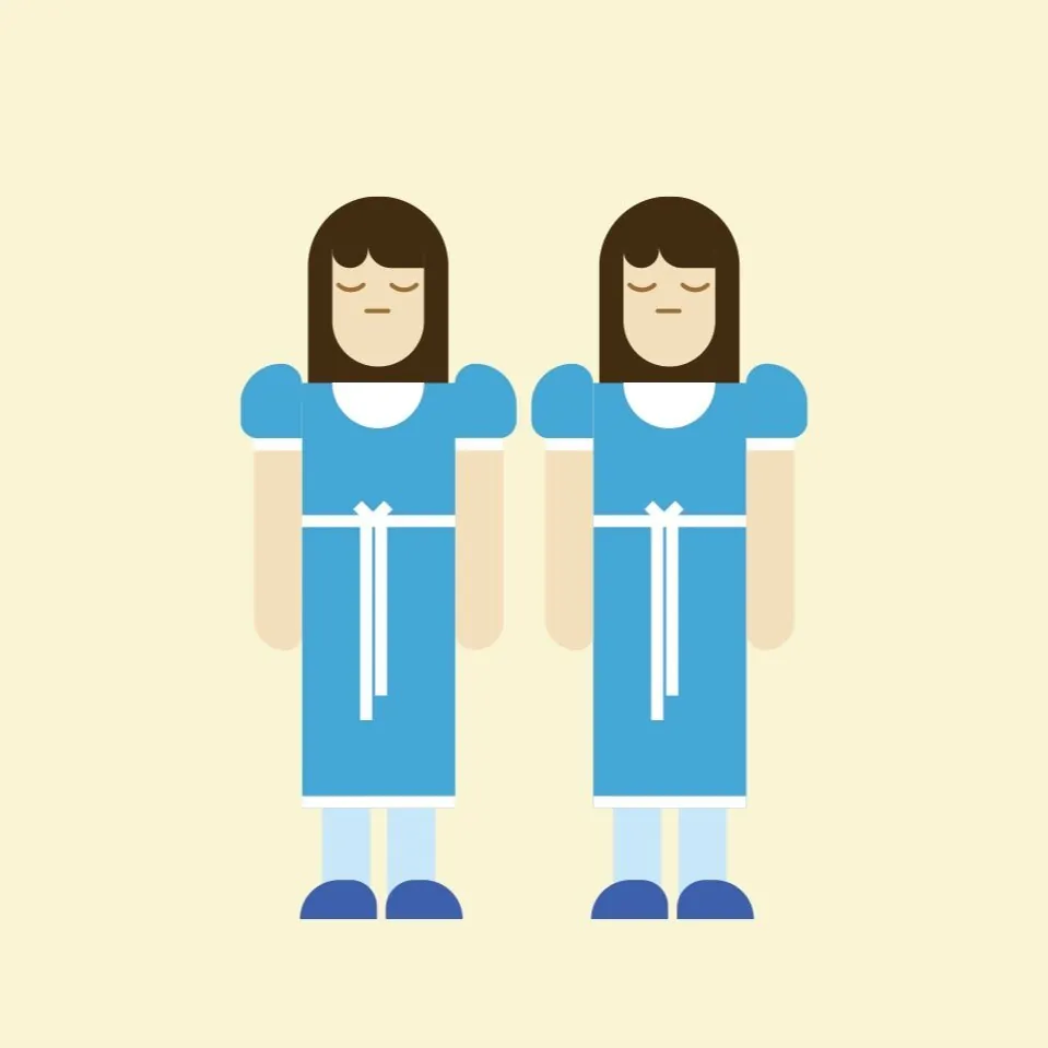 vector illustration of girls from shining