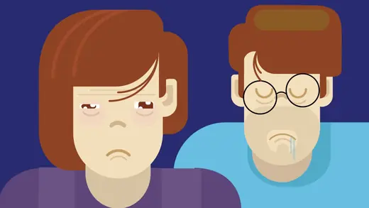 illustration of tired parents