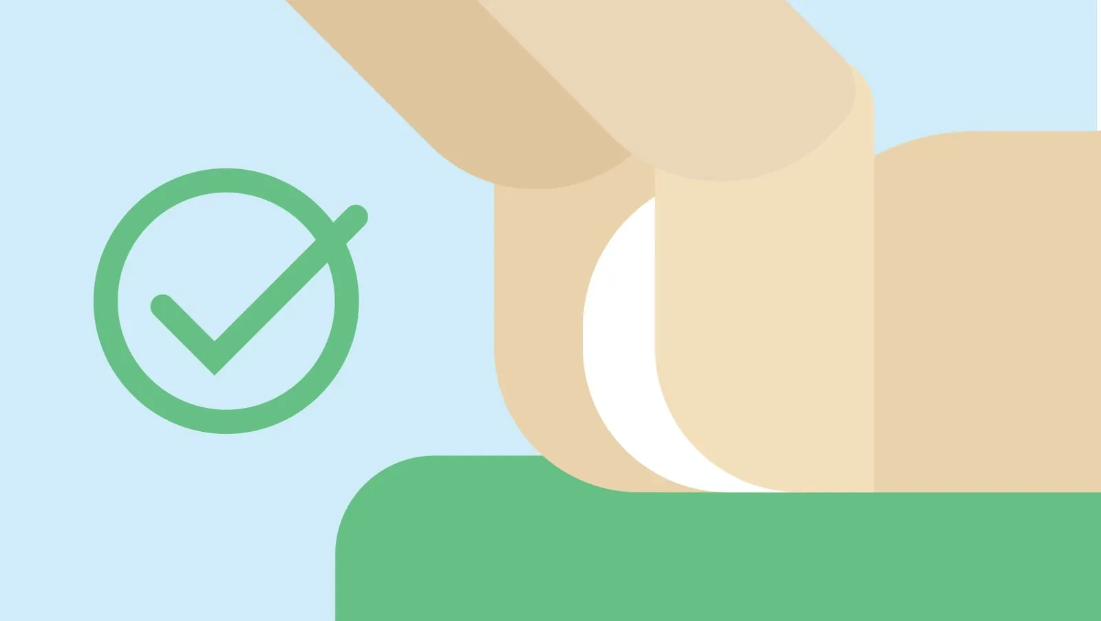 illustration of baby bottom with the diaper on