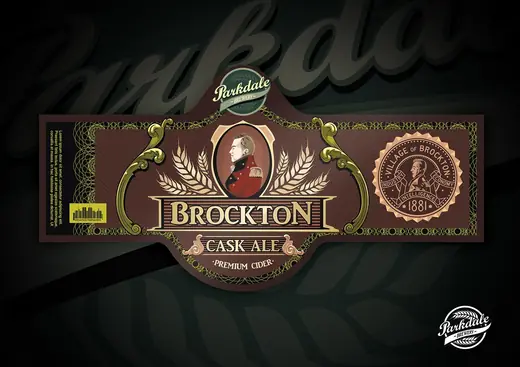 Parkdale Brewery: Brockton Cask Ale label