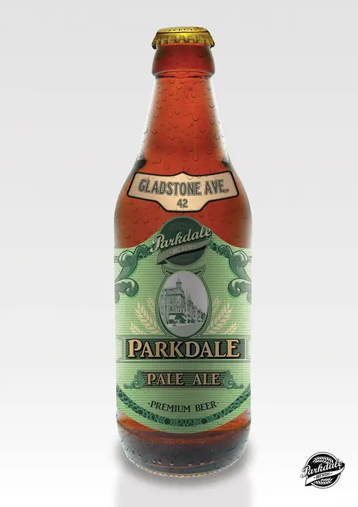 Parkdale Brewery: Pale Ale bottle with street neck label