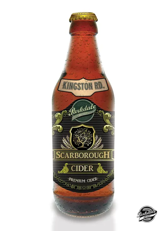 Parkdale Brewery: Scarborough Cider black label bottle
