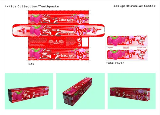 Pega Baby and Kids Collection: Kids toothpaste box and tube