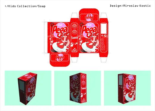 Pega Baby and Kids Collection: Kids soap box: die-cut net and 3D renders