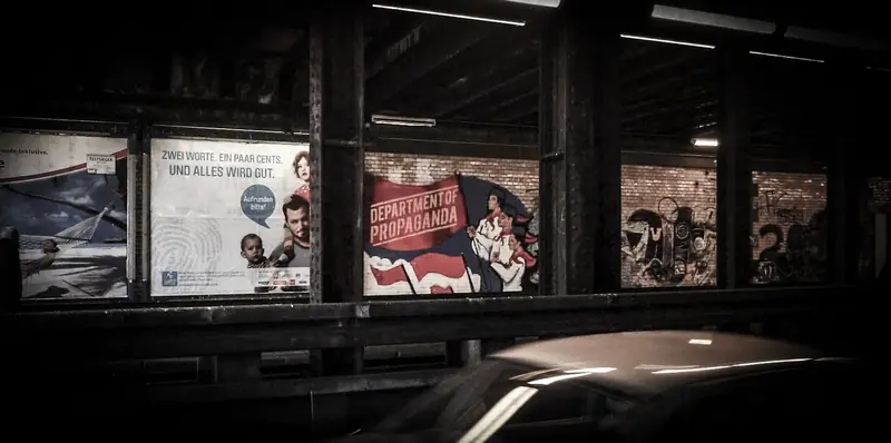 department of propaganda mural on the wall