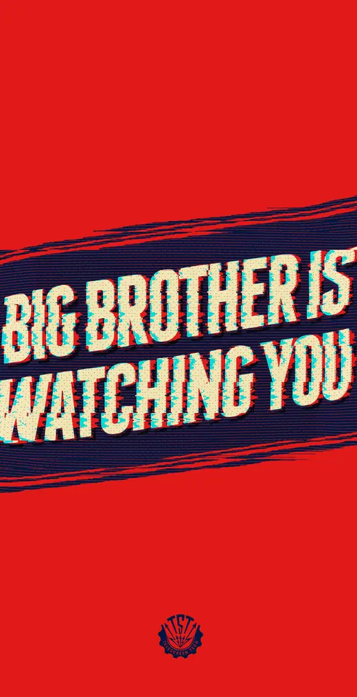 glitch logo big brother is watching you