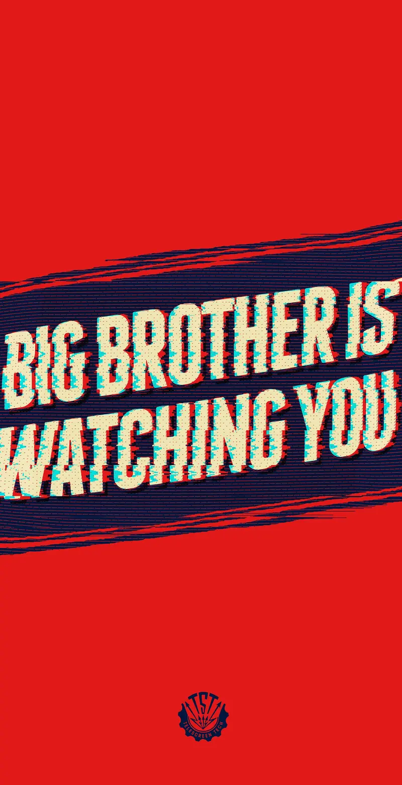 glitch logo big brother is watching you