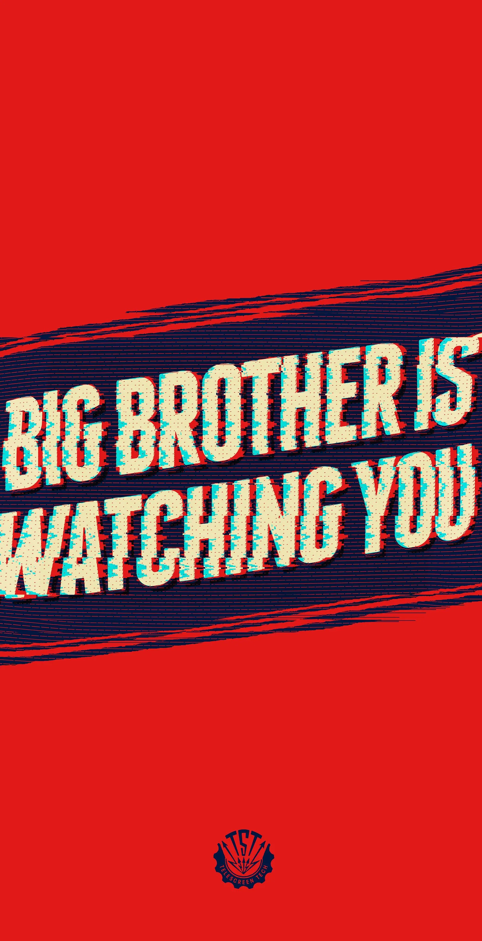 glitch logo big brother is watching you