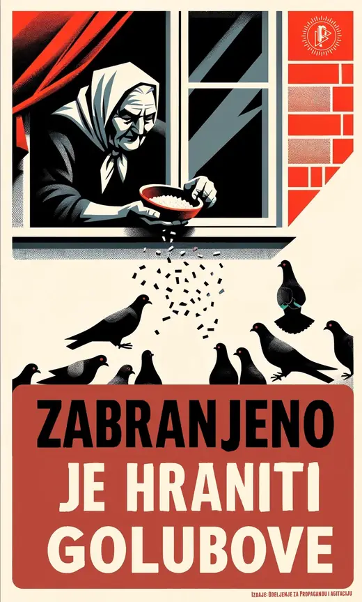 Propaganda Department: Do not feed the pigeons sticker