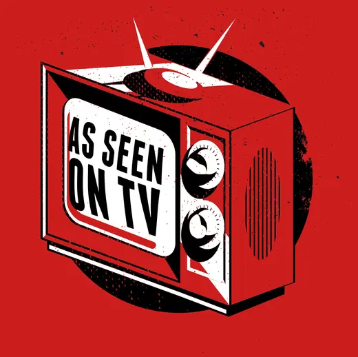 Propaganda Department: As Seen on TV: an old TV set in red and black