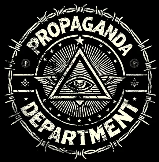 Propaganda Department: Emblem of Control: a Propaganda Department seal with an eye in a pyramid