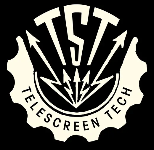 Propaganda Department: Telescreen Tech: a fictional company badge