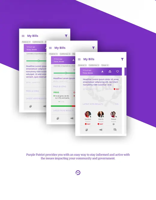Purple Patriot, Hybrid Mobile App