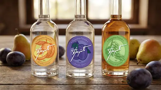 Rakija Labels: the three labels on rakija bottles