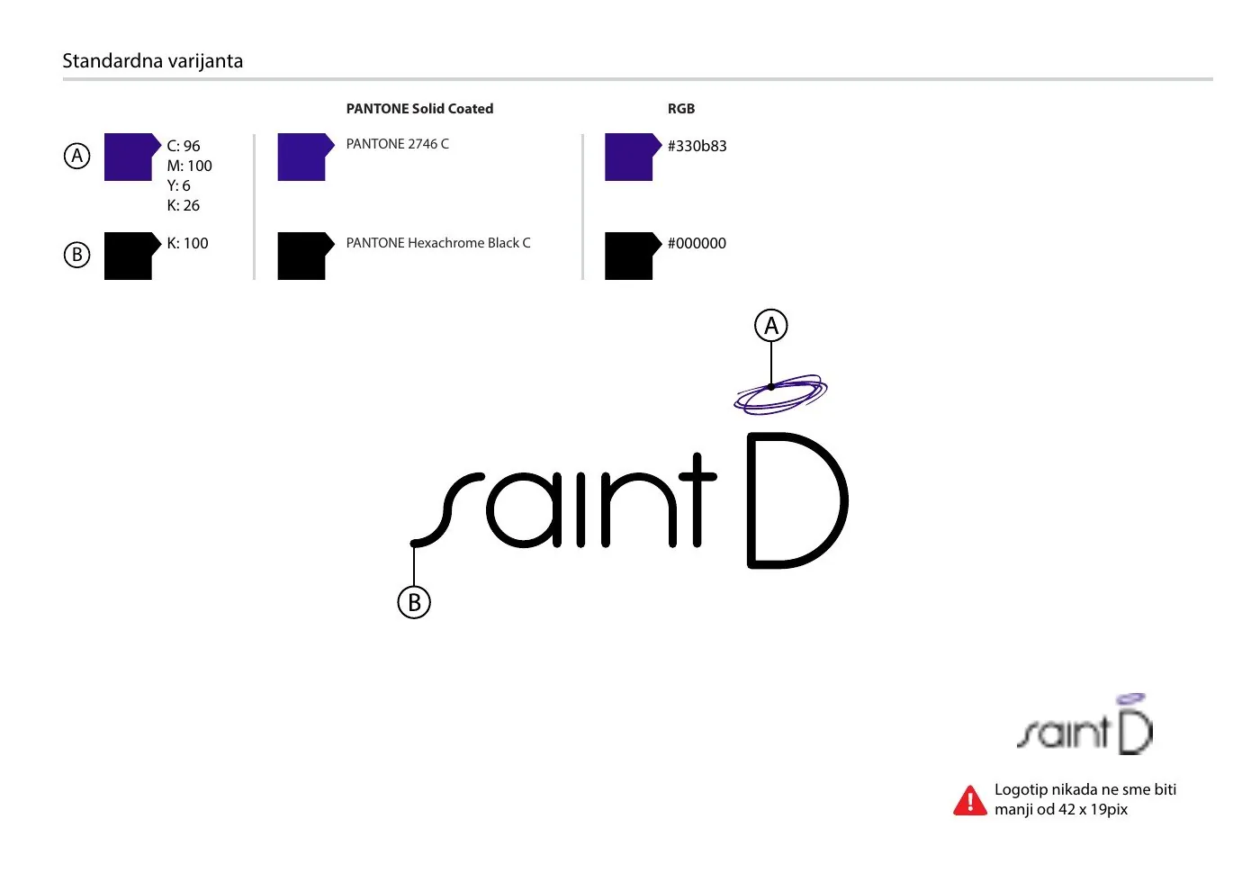 SaintD: Standard logo version and colours