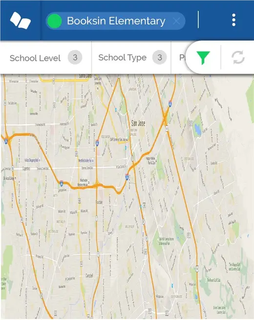 School Scout: Mobile map with filters