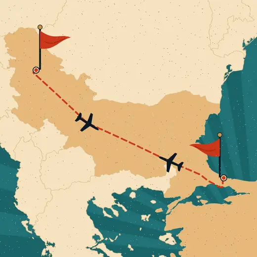 Route map: Belgrade to Istanbul